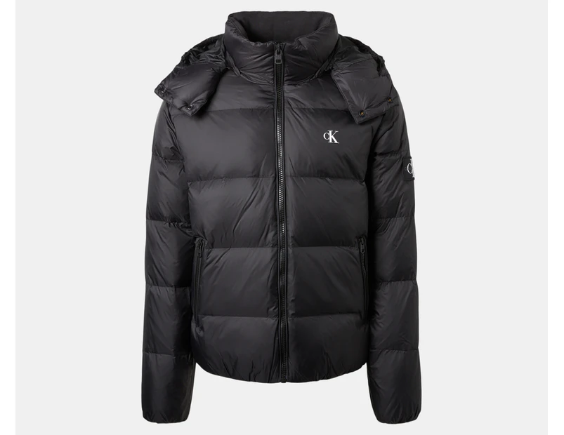 Calvin Klein Men's Essential Down Padded Hooded Jacket - Black