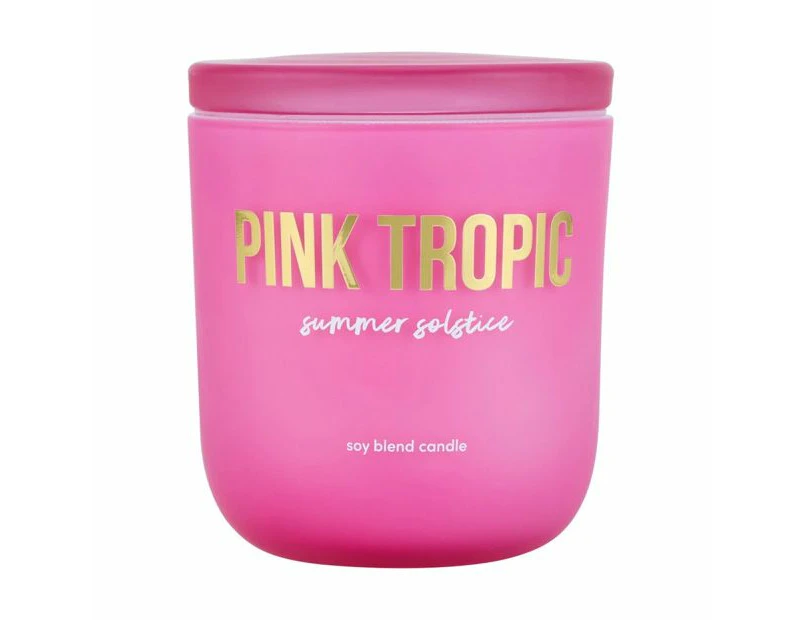 Pink Tropic Summer Solstice Soy Blend Fragrant Candle - Anko