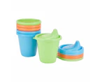 6 Pack Reusable Cups with Hard Spout Lids - Anko