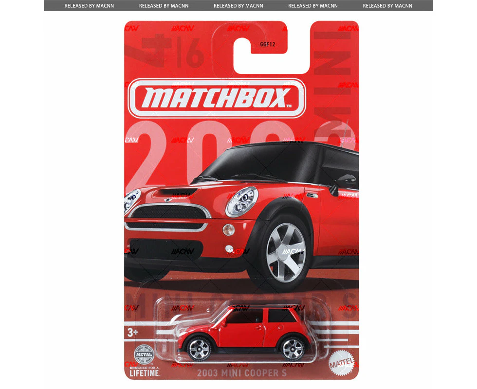 Matchbox Themed Mix 2 2024 - Austin Mini (B) - 2003 Mini Cooper S (Red)