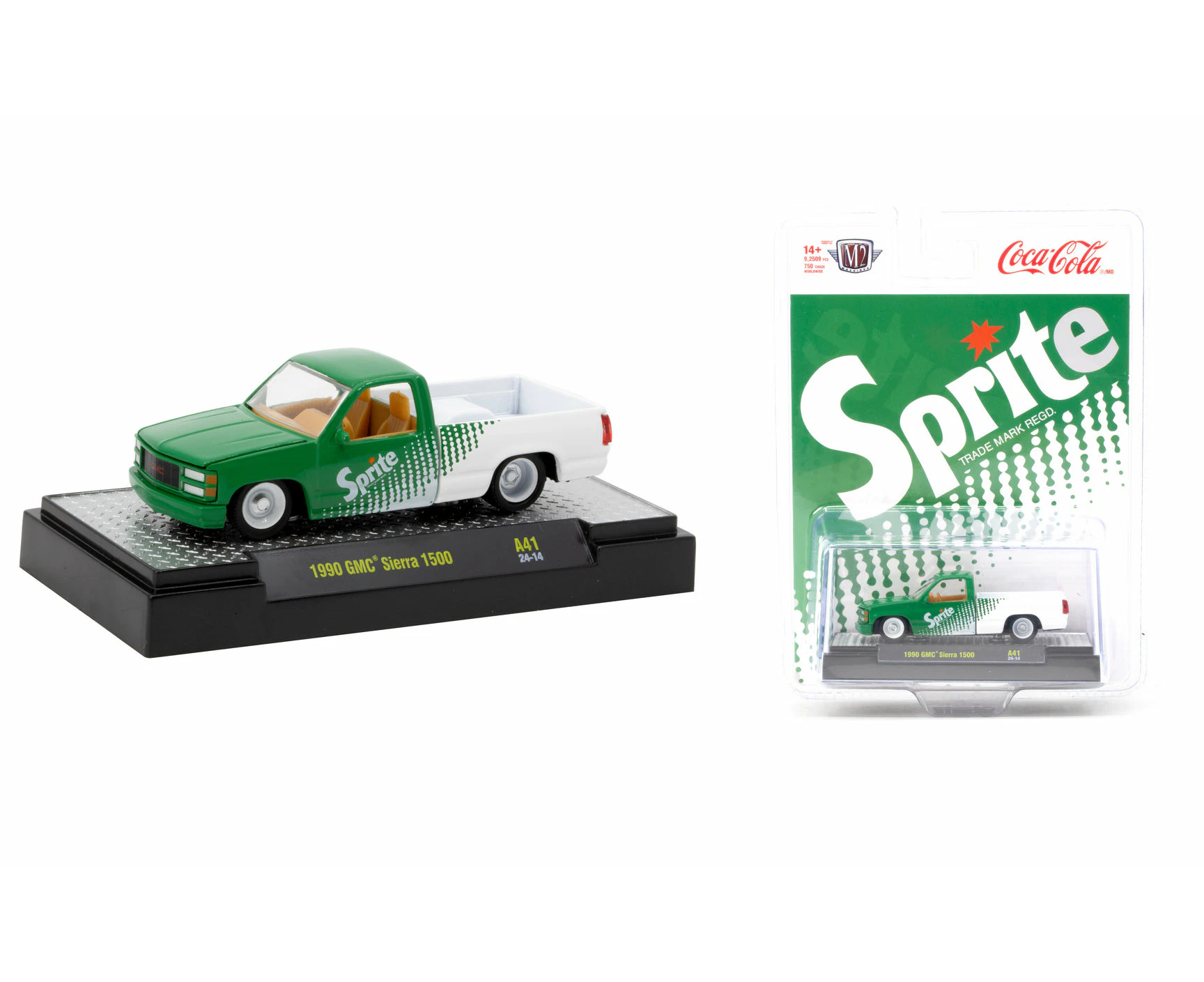 M2 Machines 1:64 Coca-Cola 2024 Release A41 Assortment - 1990 GMC Sierra 1500 Sprite