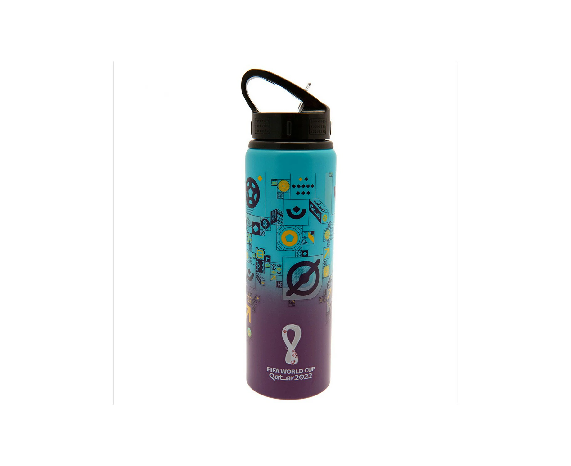 Fifa World Cup Qatar 2022 Aluminium 750ml Water Bottle (Blue/Purple) - SG22123