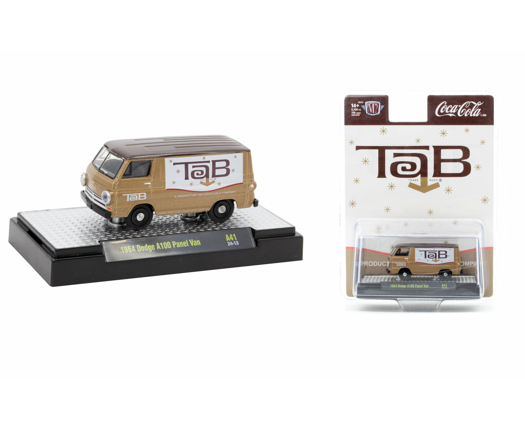 M2 Machines 1:64 Coca-Cola 2024 Release A41 Assortment - 1964 Dodge A100 Panel Van TAB