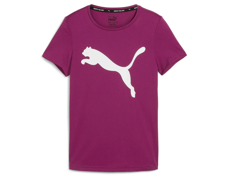 Puma Girls' Active Tee / T-Shirt / Tshirt - Magenta Gleam