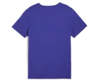 Puma Boys' Essentials 2 Colour Logo Tee / T-Shirt / Tshirt - Lapis Lazuli