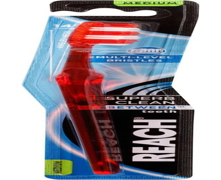 REACH Superb Clean Between Teeth Medium Toothbrush Multicolor