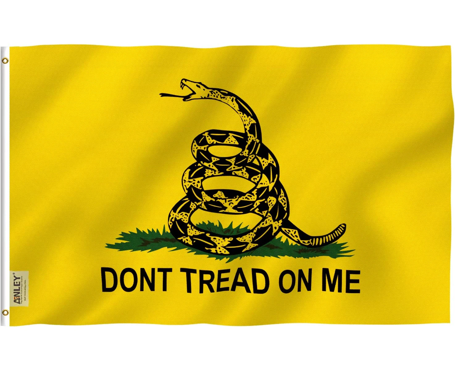 ANLEY Fly Breeze 4x6 Foot Don't Tread On Me Gadsden Flag - Vivid Color and UV Fade Resistant - Canvas Header and Double Stitched - Tea Party Flags Polyeste