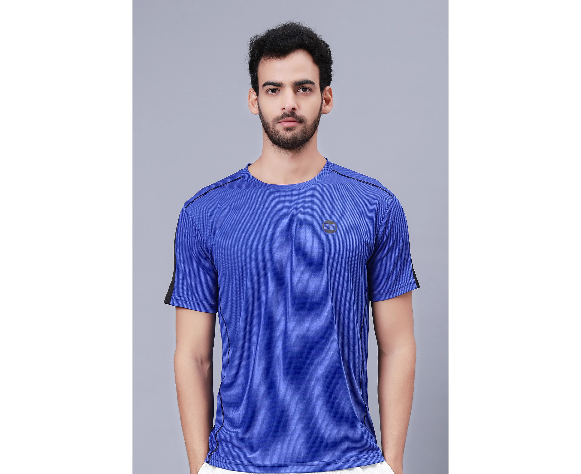 SS Wave Half Sleeves Cricket T-Shirts for Men's & Boy's | Royal Blue & Black |Size-XXL