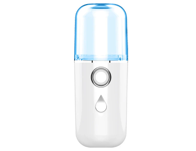 Portable Nano Mist Humidifier Cooling Hydrating Device Facial Steamer Atomizer-White