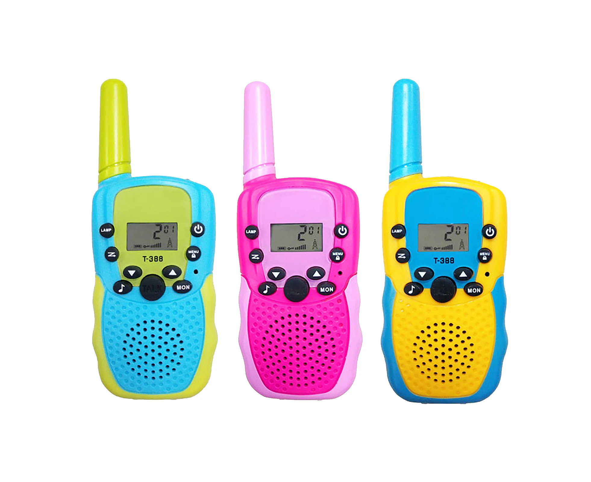 3PCS Kids Walkie Talkie Wireless 3km Range 22 Channel Mini Handheld LCD Screen Kids Two Way Radio