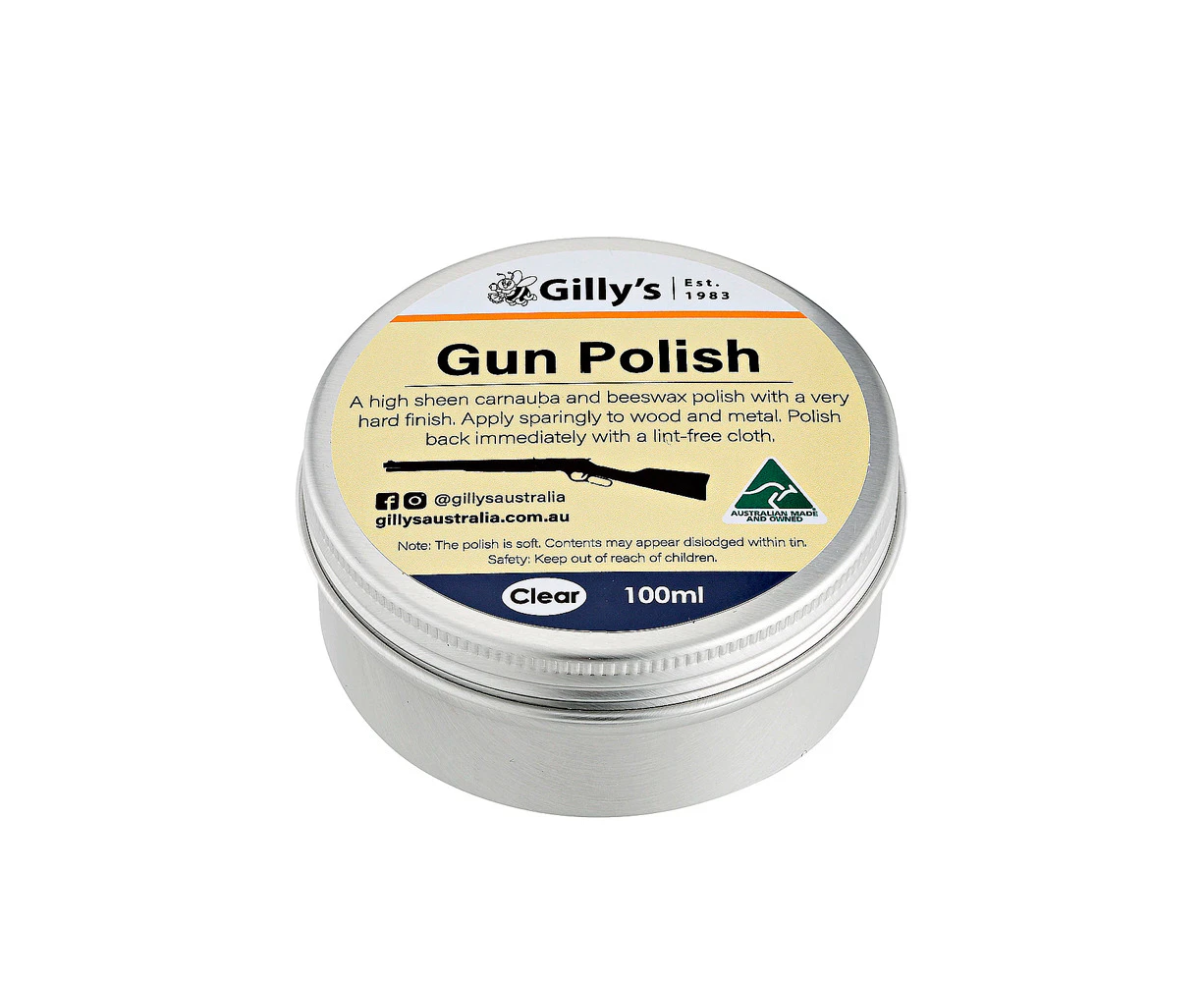 Gilly's Gun/Firearm Cleaning Conditioning Beeswax Wood/Metal Polish 100ml