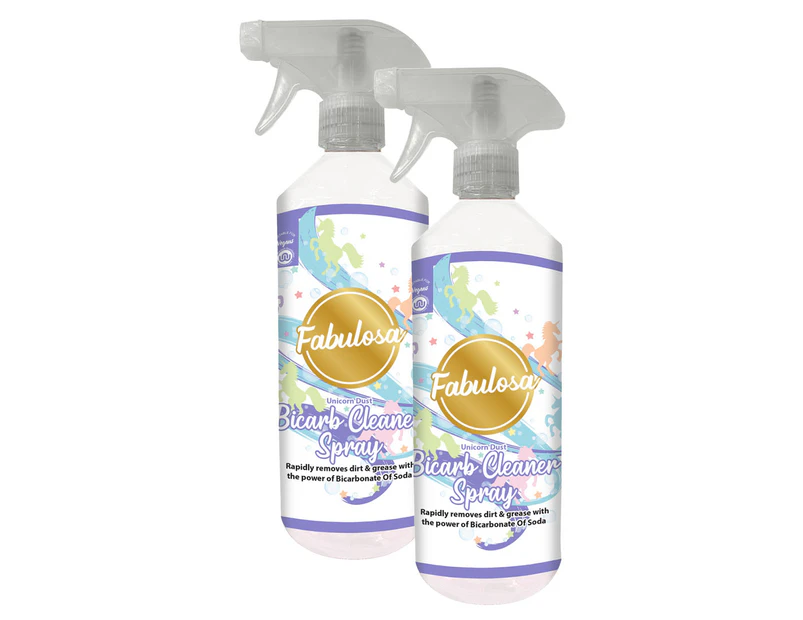 2 x Fabulosa Bicarb Cleaner Spray Pink Unicorn Dust 500mL