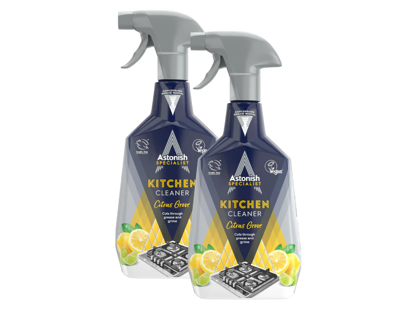 2 x Astonish Specialist Kitchen Cleaner Citrus Grove 750mL