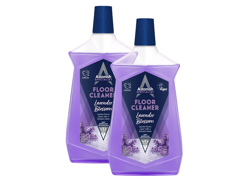 2 x Astonish Specialist Floor Cleaner Lavender Blossom 1L