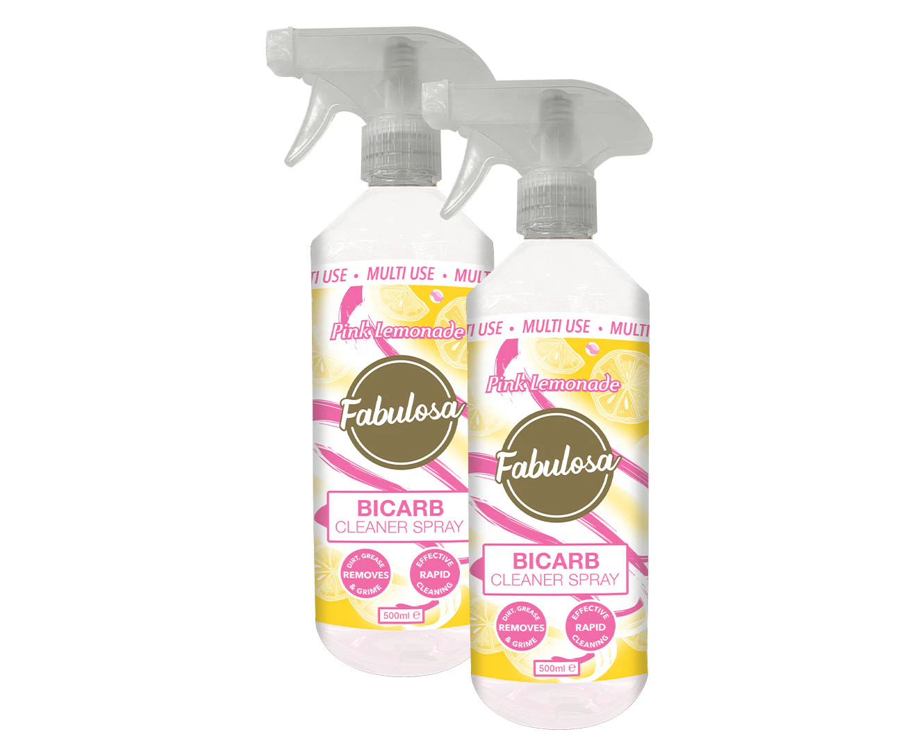 2 x Fabulosa Bicarb Cleaner Spray Pink Lemonade 500mL