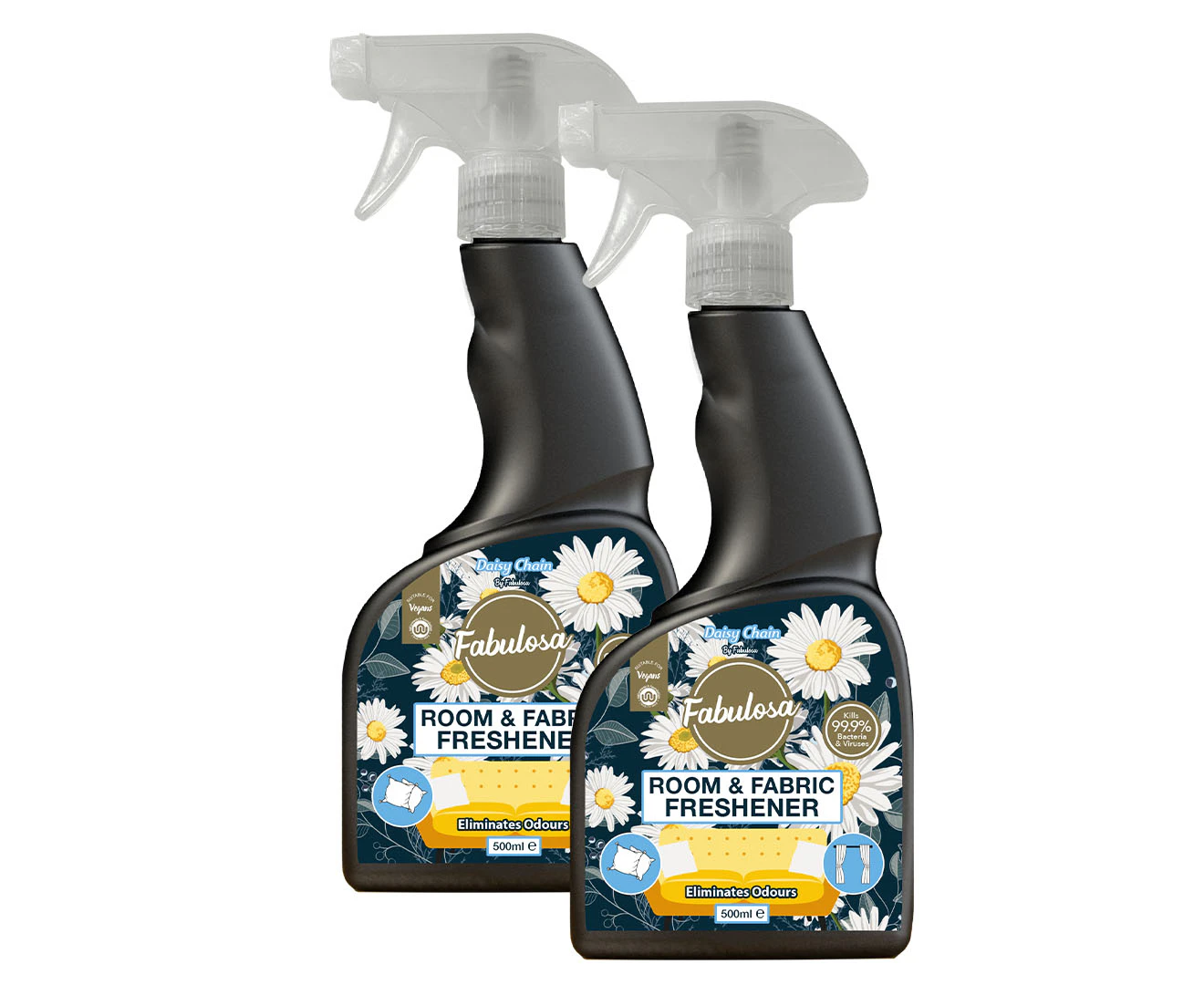 2 x Fabulosa Room & Fabric Freshener Daisy Chain 500mL