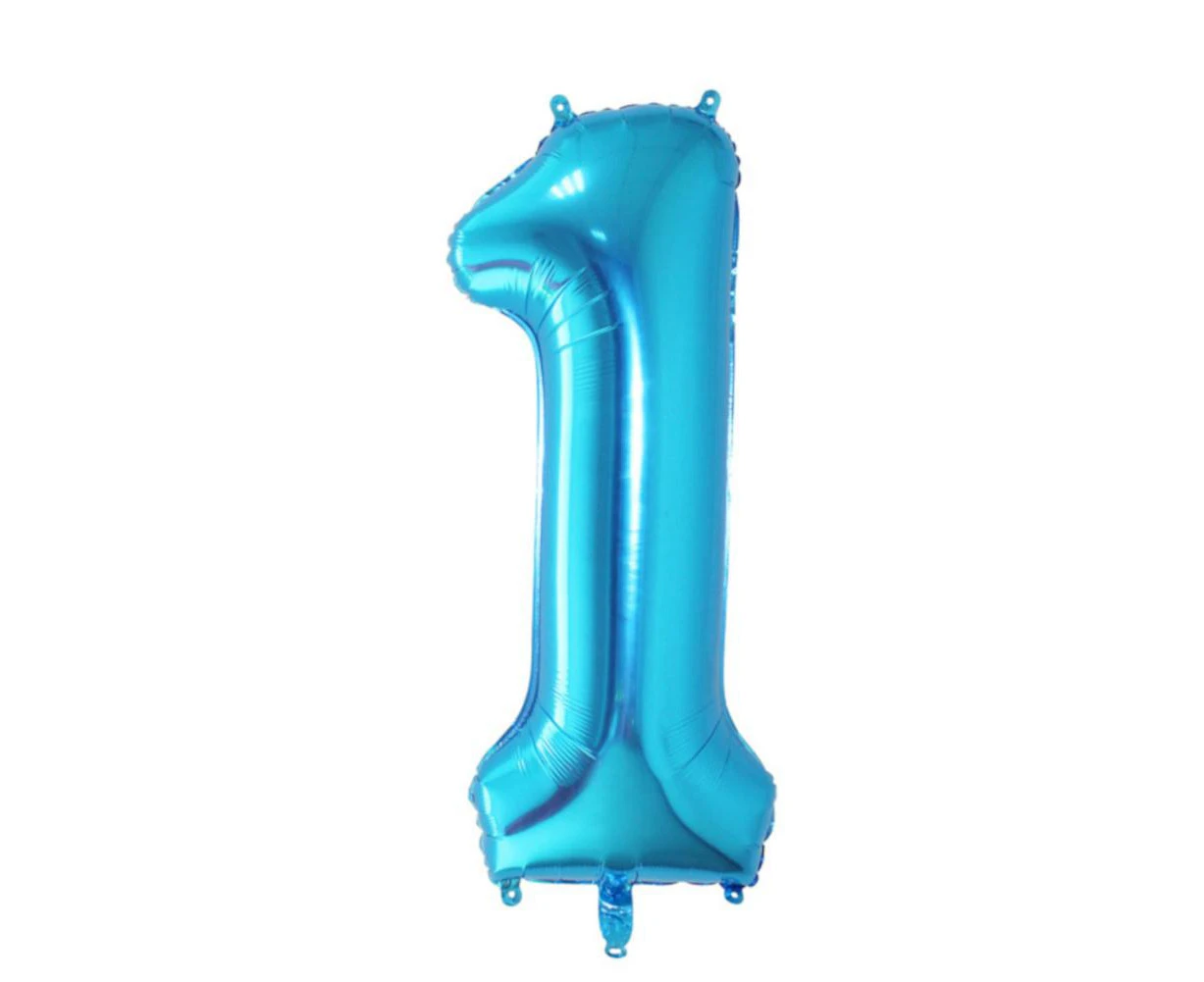 40in Number 0-9 Foil Large Helium Balloons for Wedding Birthday Party Decoration(Blue 1)