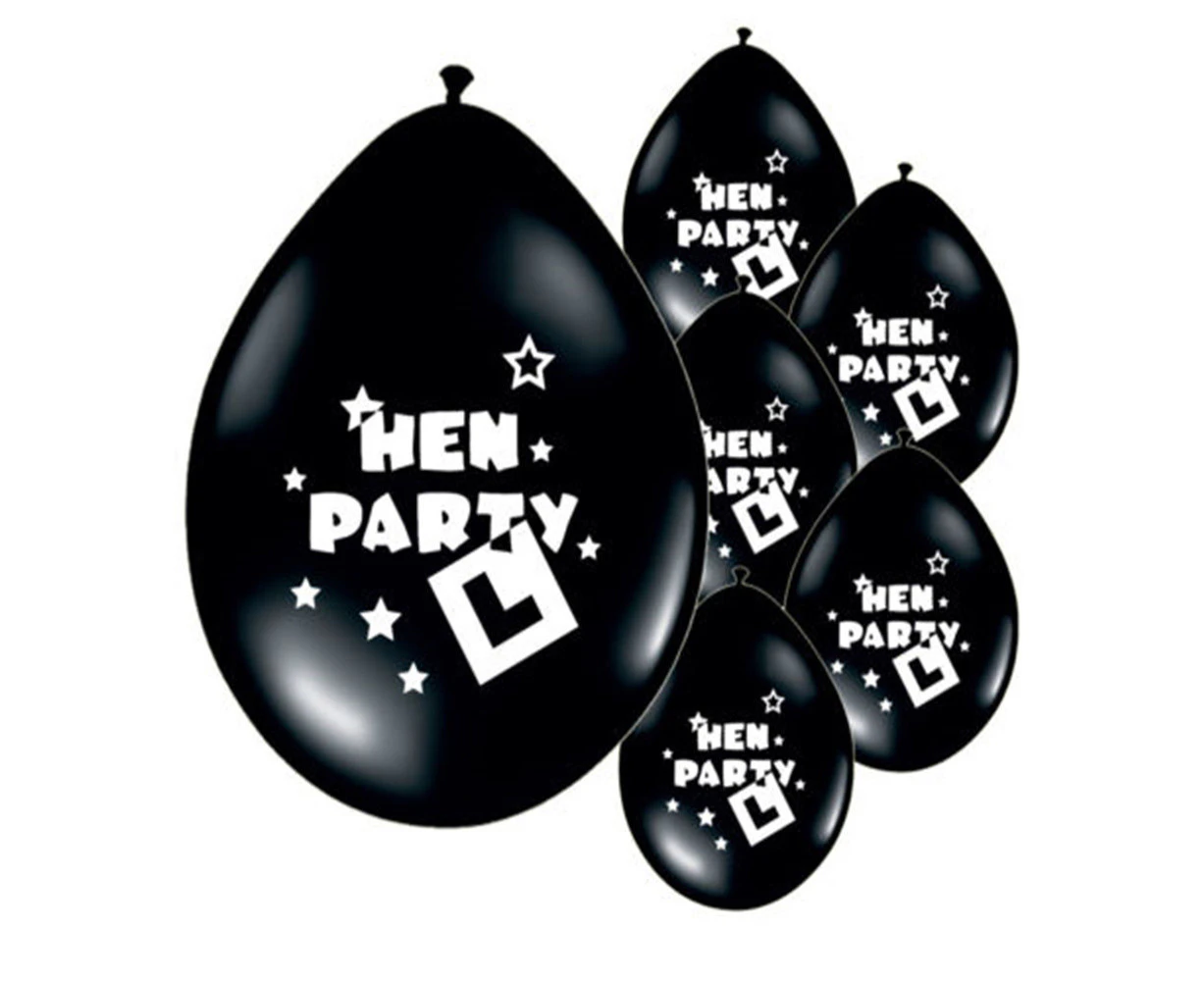 10Pcs/ Set Latex Balloon Printed Letter Hen Party for Party Decoration