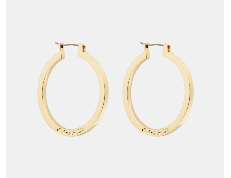 Coach Classic Hoop Earrings - Gold