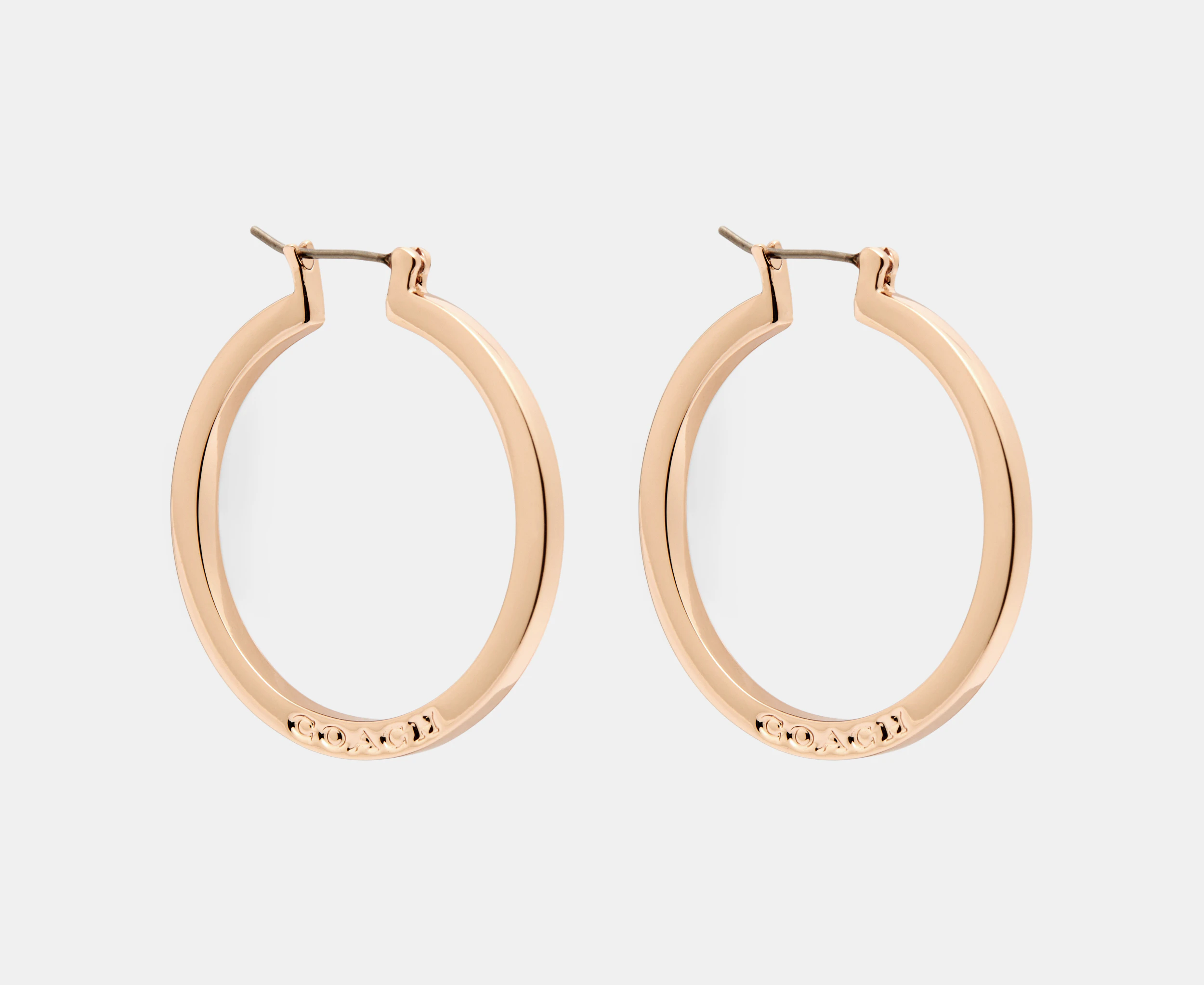 Coach Classic Hoop Earrings - Rose Gold