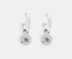 Coach Classic Diamante Drop Earrings - Silver