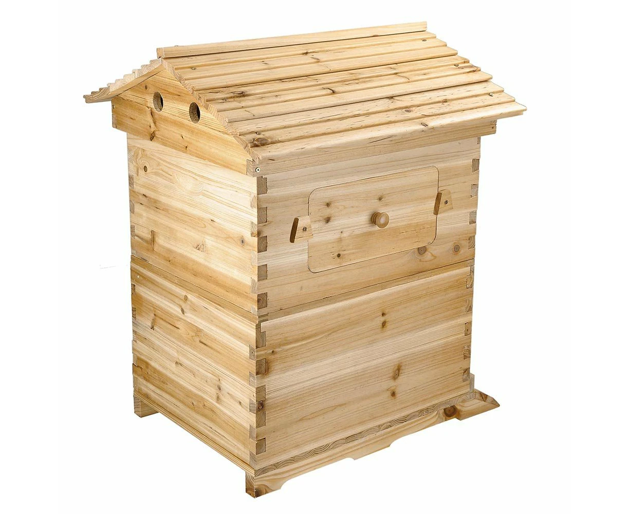 Auto Beehive Bee Hive House Fir Wooden Bee Hive Boxes Beekeeping Boxes With 7pcs BPA free Beekeeping Frames Bee Hive Frames