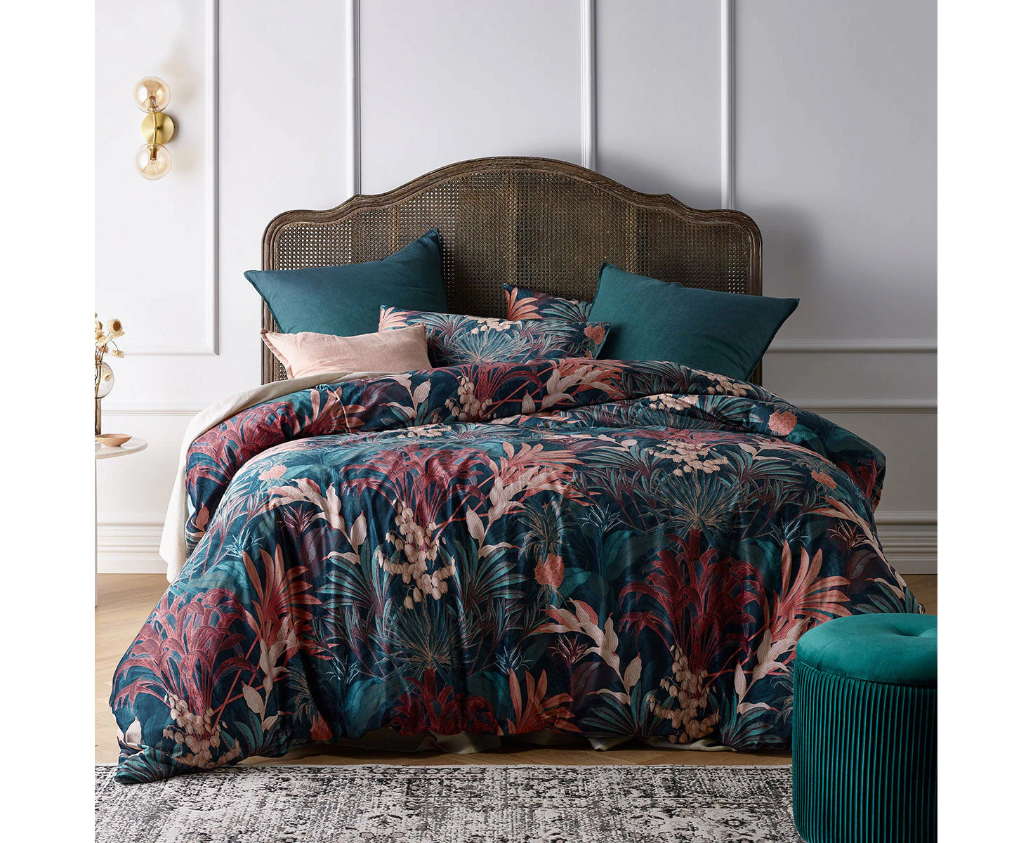 Nnedsz Vintage Design Homewares Etheridge Printed Velvet Quilt Cover Set King