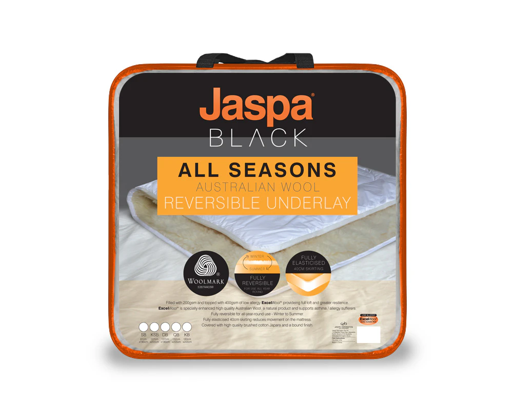 Jaspa Black All Seasons Reversible Wool Underlay