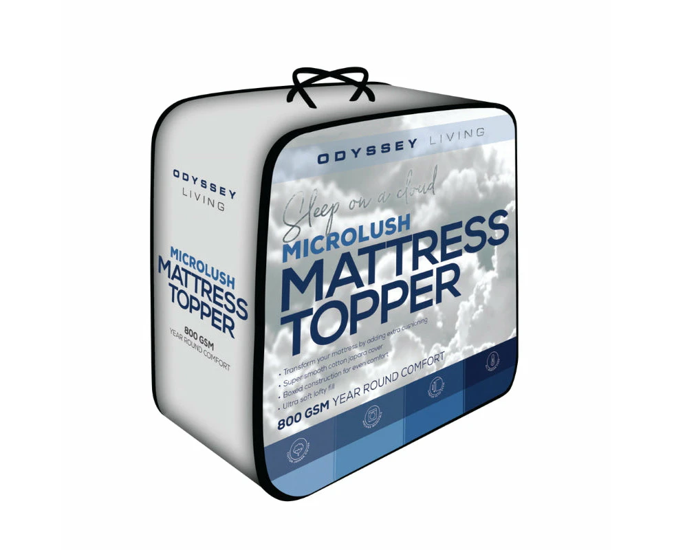 Odyssey Living Microlush Cumulus Mattress Topper White