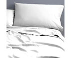 Park Avenue 500TC Double Bed Natural Cotton Fitted/Flat Sheet/Pillowcases White