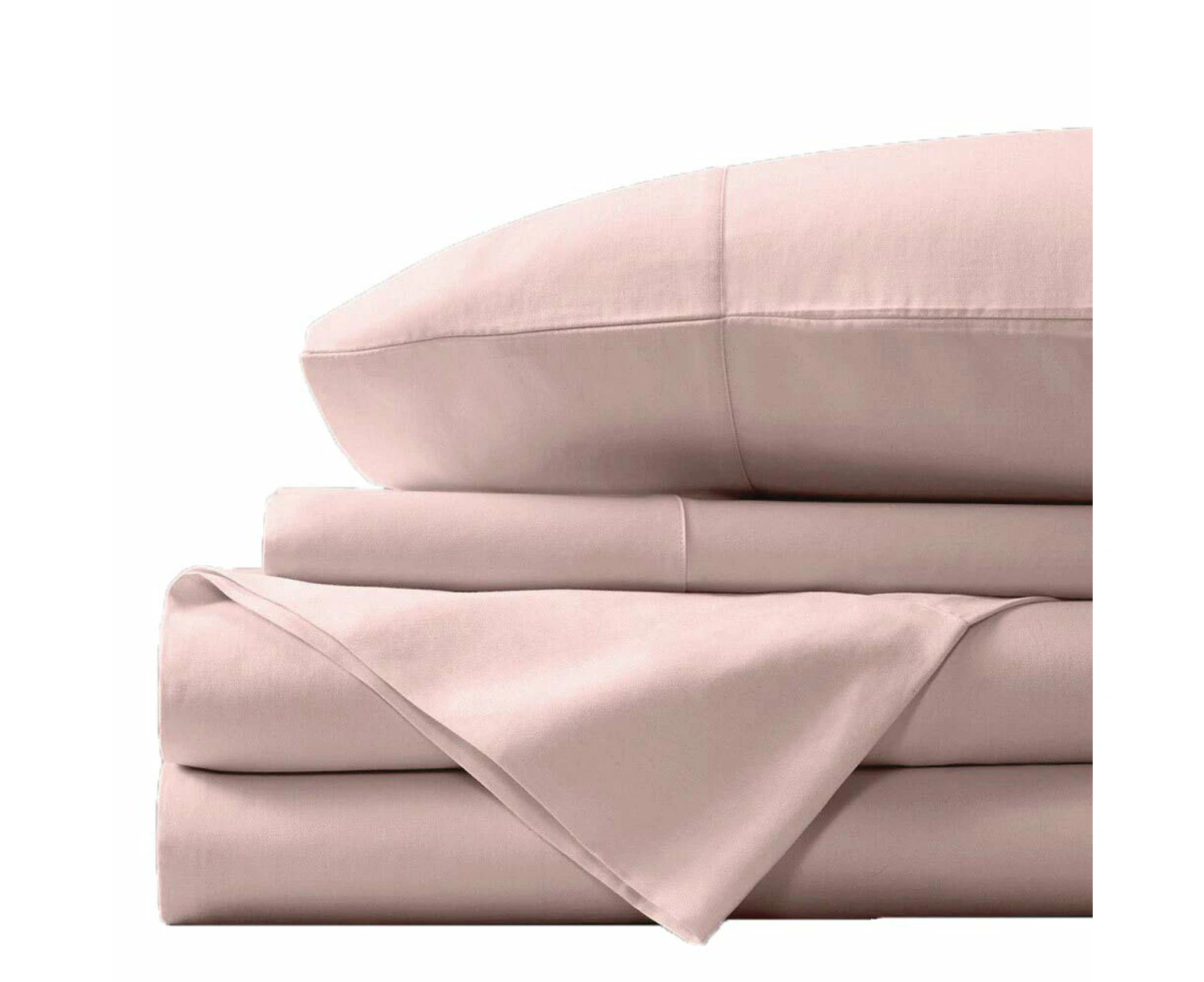 Bas Phillips Bamboo & Cotton 400tc Blend Sheet Set  Blush