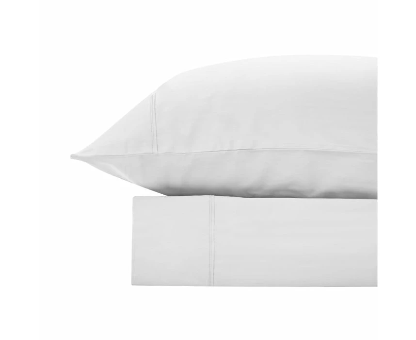 Bas Phillips Bamboo & Cotton 400tc Blend Sheet Set  White