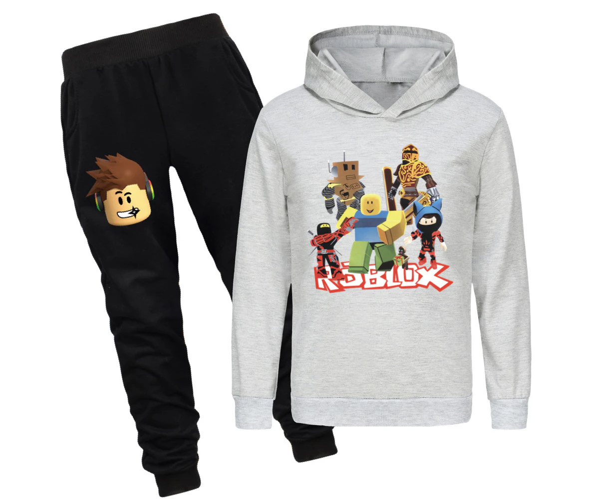 Roblox Casual Hoodie Jogging Pants Suit, Boys Girls Hoodie Suit, Game Clothing, Sweatshirt