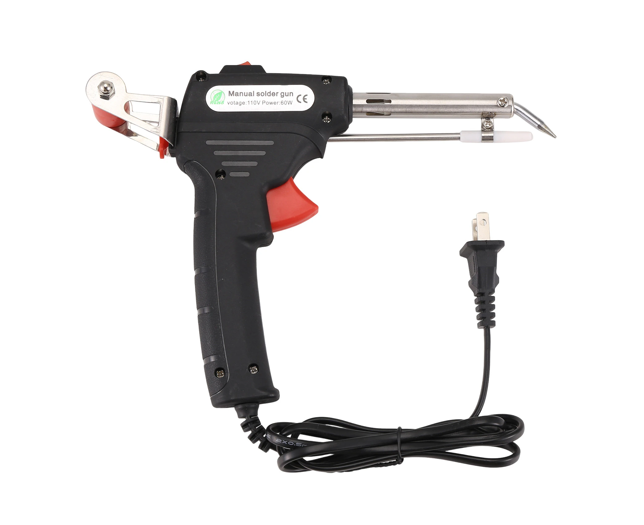 Soldering Iron 60W Eagle Beak Endothermic Handheld Tool Heated Household Repair Tool Manual Tin Dispensing US Plug