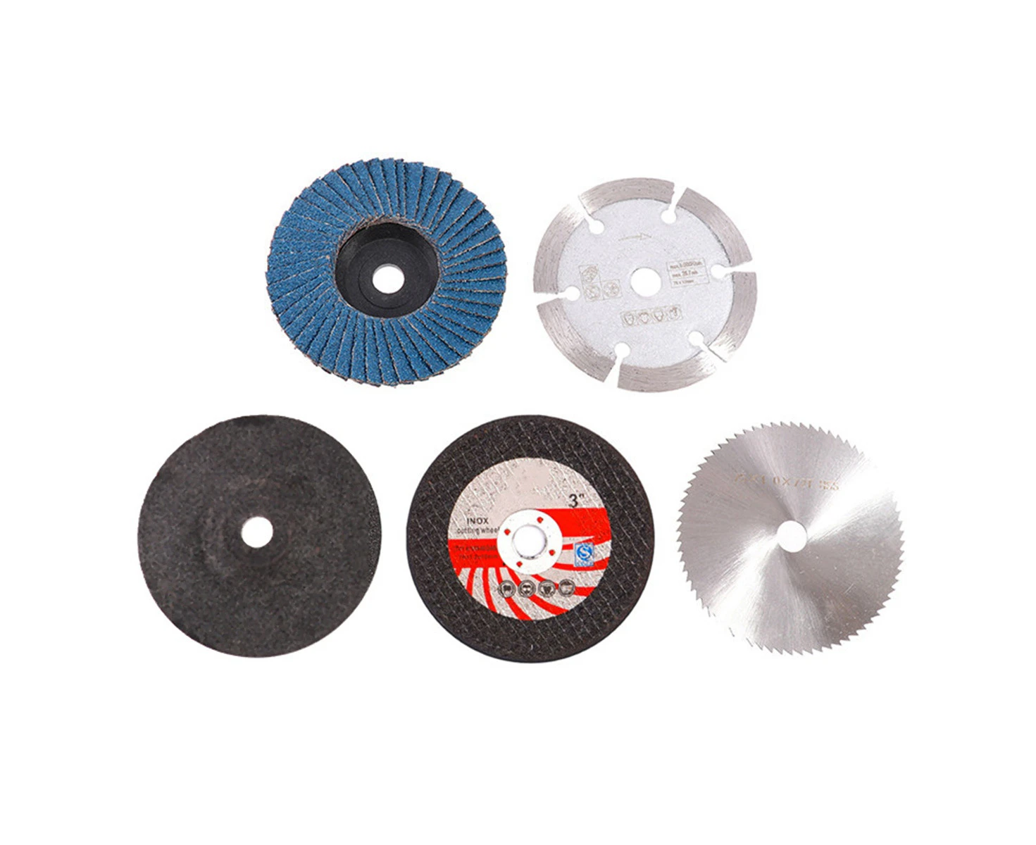 5Pcs 75mm Cutting Disc for 10mm Bore Angle Grinder Metal Circular Saw Blade Flat Flap Grinding Wheel Sanding Pads Tool