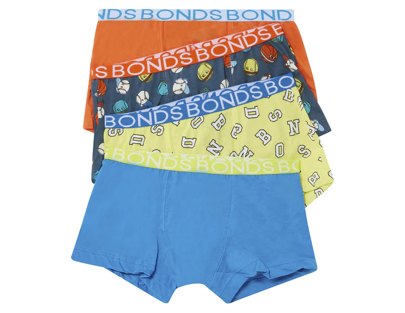 Bonds Boys' Trunks 4-Pack - Bonds Game Day/Orange