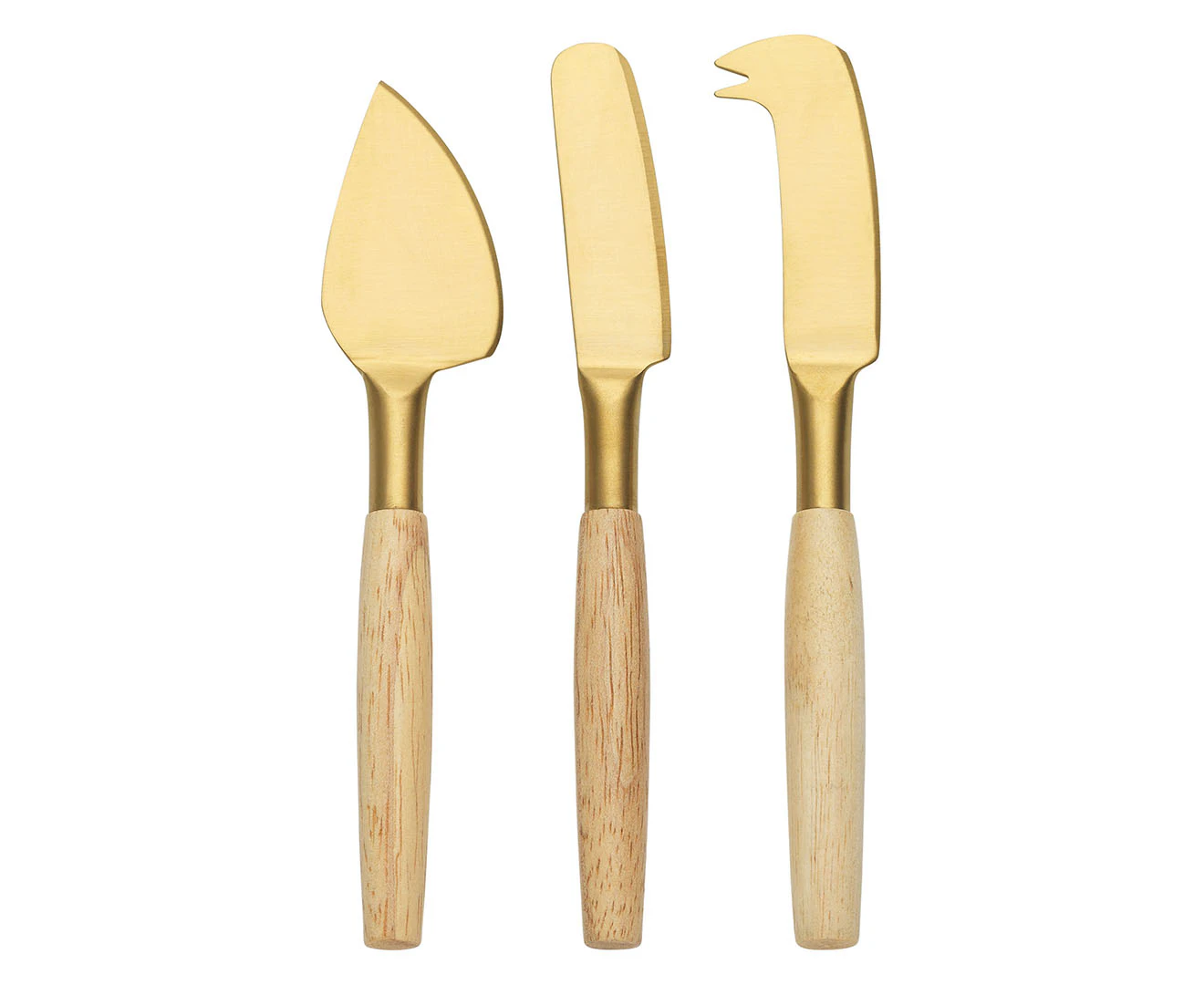 Ecology Alto 3-Piece Cheese Knife Set - Gold