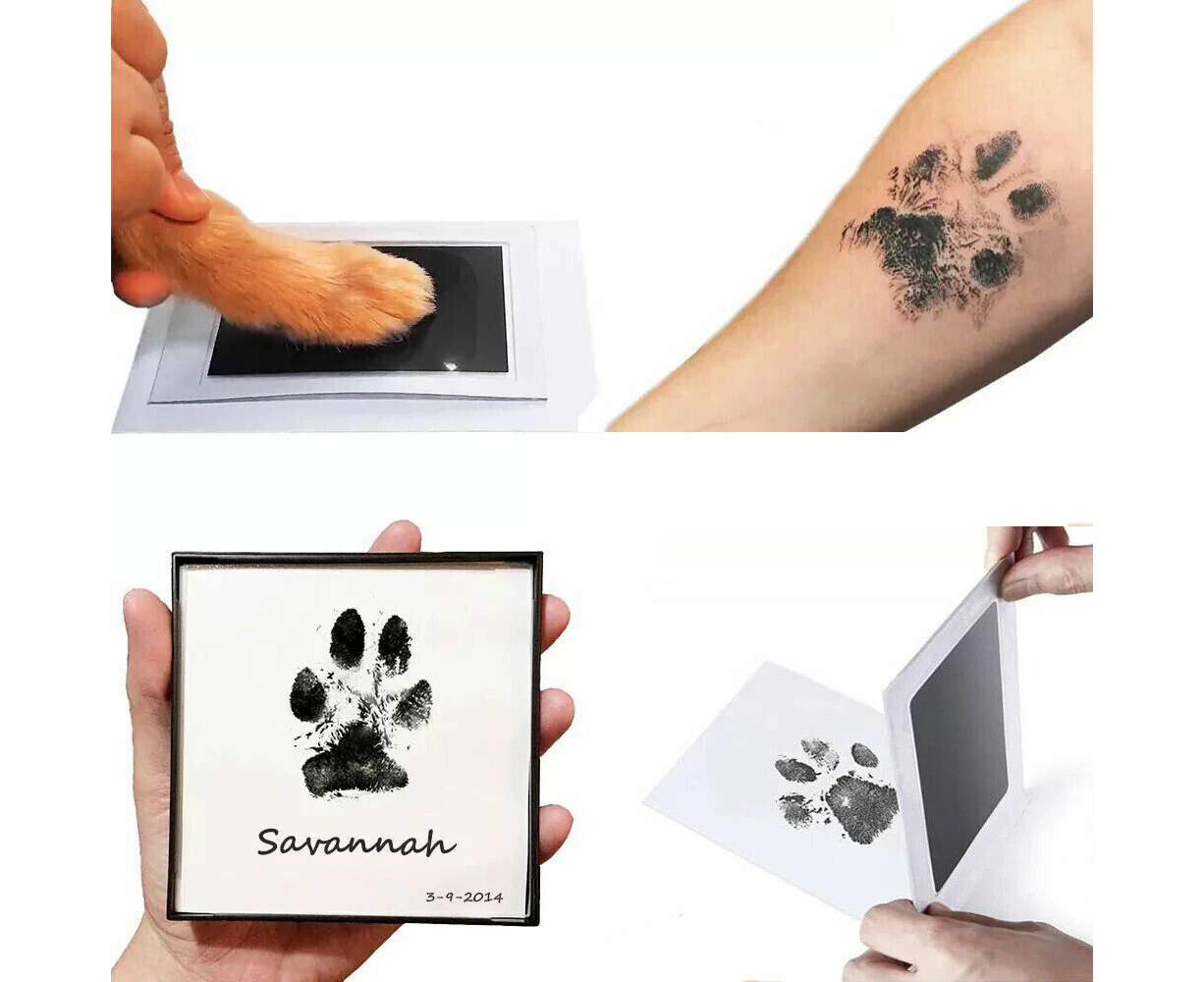 2Pcs Baby Paw Print Ink Pad Pet Dog Cat Handprint Footprint Kit Gift –100% Baby Safe