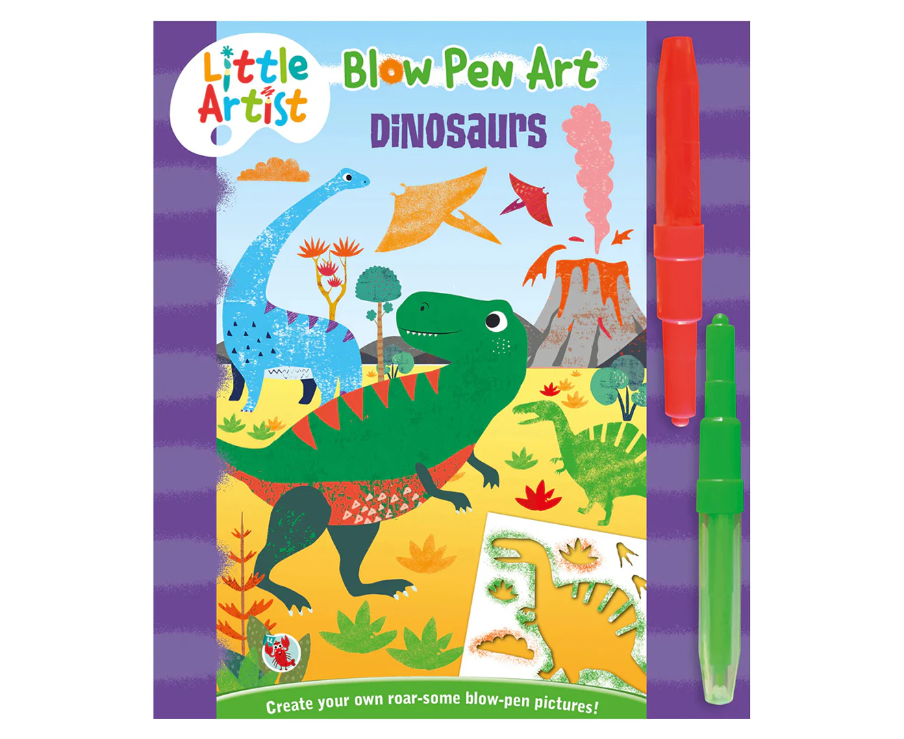 Little Artist Blow Pen Art Dinosaurs Activity Set