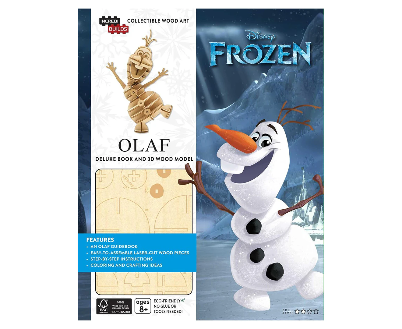 IncrediBuilds Olaf Deluxe Book & 3D Wood Model