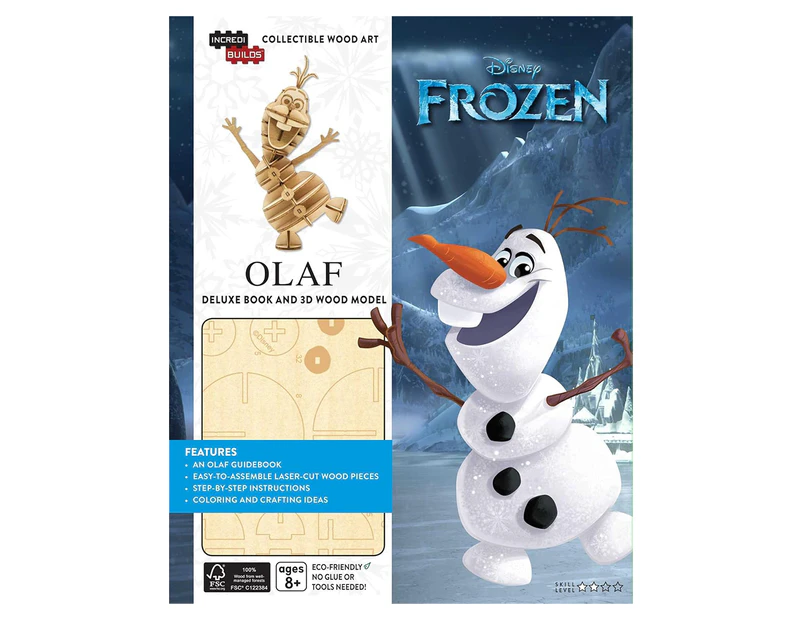 IncrediBuilds Olaf Deluxe Book & 3D Wood Model