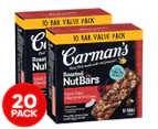 2 x 10pk Carman's Nut Bars Value Pack Dark Choc, Cherry & Coconut 320g