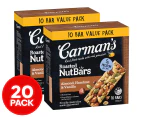 2 x 10pk Carman's Nut Bars Value Pack Almond, Hazelnut & Vanilla 350g