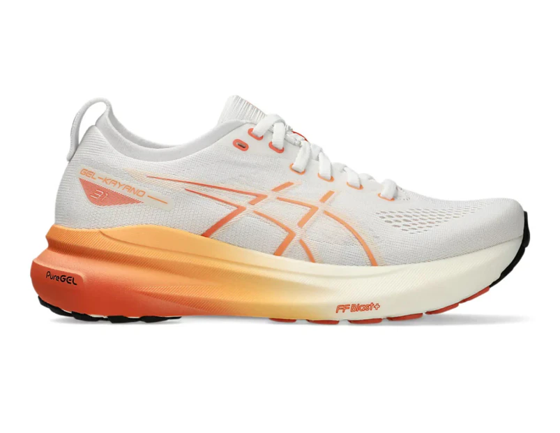 ASICS Women's GEL-Kayano 31 Running Shoes - White/Faded Orange