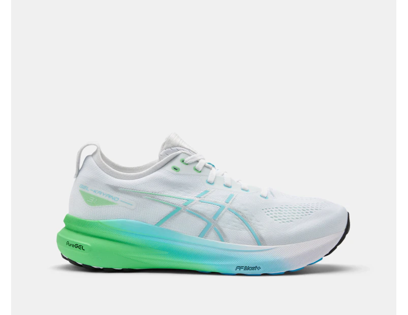 ASICS Men's GEL-Kayano 31 Running Shoes - White/Bright Cyan