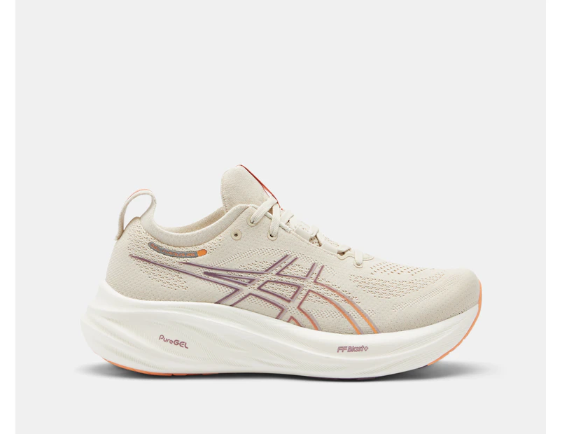 ASICS Women's GEL-Nimbus 26 Running Shoes - Oatmeal/Faded Orange