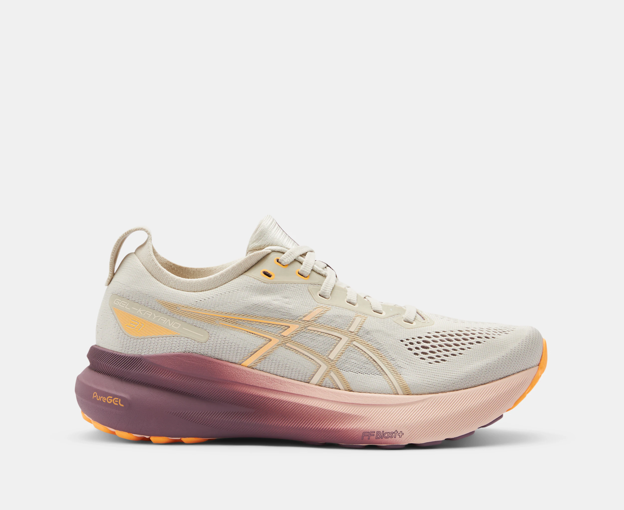 ASICS Women's GEL-Kayano 31 Running Shoes - Oatmeal/Pearl Pink