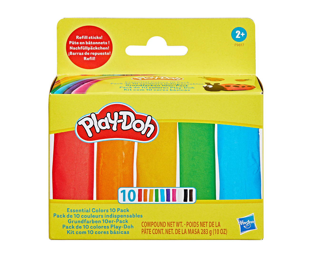 Play-Doh Essential Colours Refill Sticks 10pk