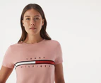 Tommy Hilfiger Women's Tina Madison Tee / T-Shirt / Tshirt - Soothing Pink