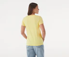 Tommy Hilfiger Women's Tina Madison Tee / T-Shirt / Tshirt - Yellow Blossom